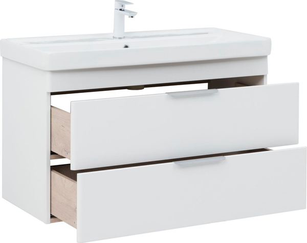 Изображение товара Тумба под умывальник Aquanet Ирис New 100 / 339280 (белый глянцевый)