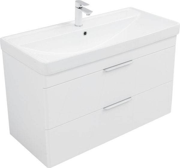 Изображение товара Тумба под умывальник Aquanet Ирис New 100 / 339280 (белый глянцевый)
