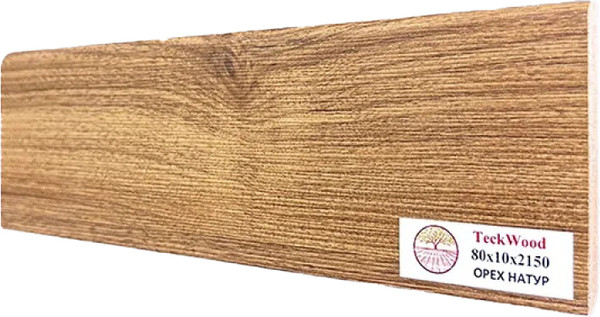 Изображение товара Плинтус Teckwood МДФ Прямой 80x10x2150 (орех натур)
