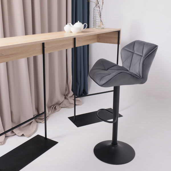 Изображение товара Стул AksHome Berlin (темно-серый велюр HCJ-40/черный)