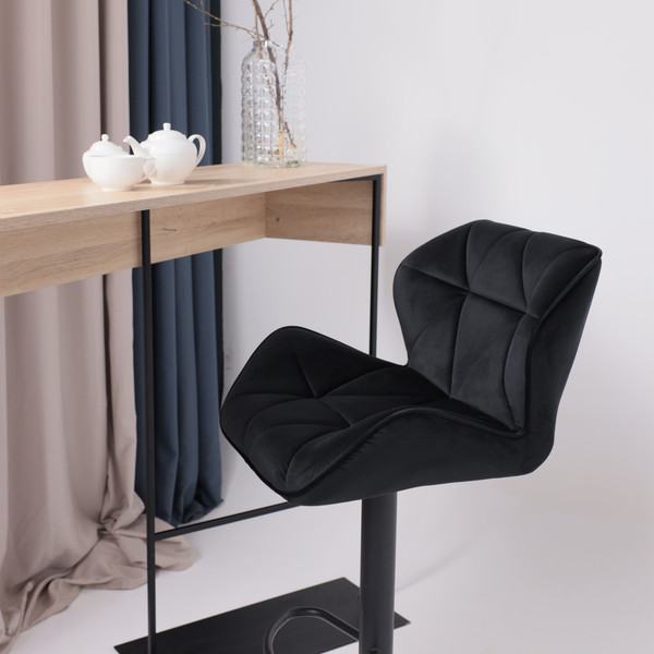 Изображение товара Стул барный AksHome Berlin GB (Seven 35 черный велюр/черный)