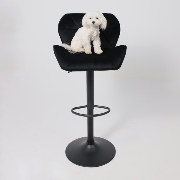 Изображение товара Стул барный AksHome Berlin GB (Seven 35 черный велюр/черный)