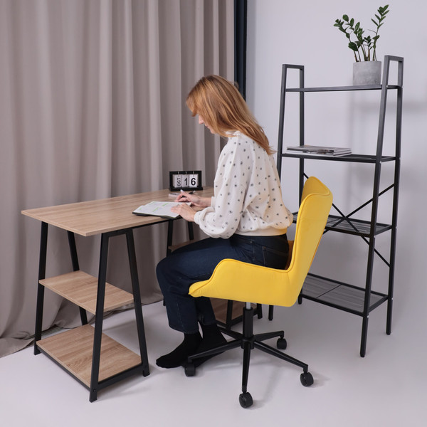 Изображение товара Кресло офисное AksHome Bella black Velutto 40 (велюр/желтый)