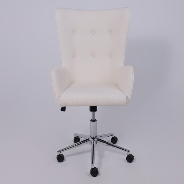 Изображение товара Кресло офисное AksHome Bella XL chrome Buble White 15 (букле/белый)