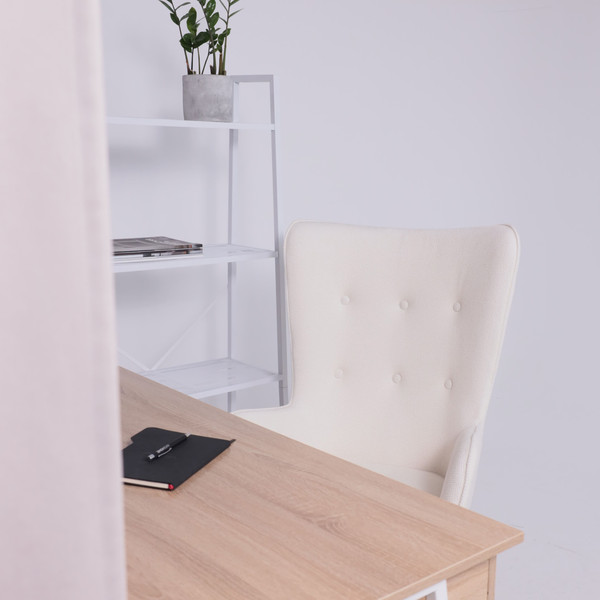 Изображение товара Кресло офисное AksHome Bella XL chrome Buble White 15 (букле/белый)