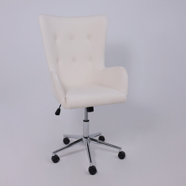 Изображение товара Кресло офисное AksHome Bella XL chrome Buble White 15 (букле/белый)