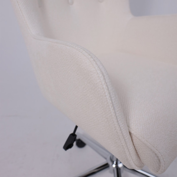 Изображение товара Кресло офисное AksHome Bella XL chrome Buble White 15 (букле/белый)