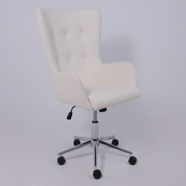 Изображение товара Кресло офисное AksHome Bella XL chrome Buble White 15 (букле/белый)