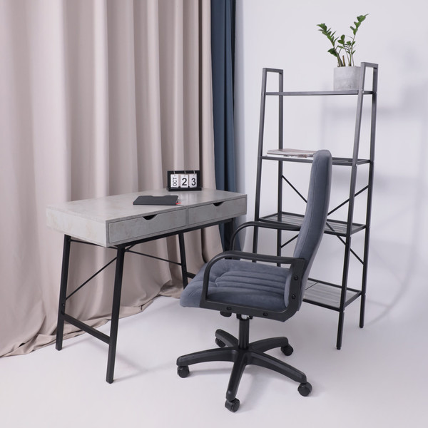 Изображение товара Кресло офисное AksHome Менеджер 01 (Kiton 713/велюр графит)