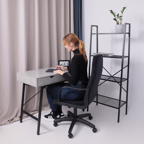 Изображение товара Кресло офисное AksHome Менеджер 01 (Seven 035/велюр черный)