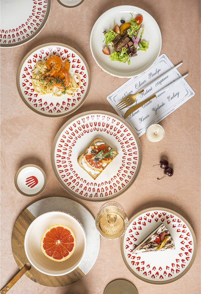 Изображение товара Соусник AksHome Love Print (красный принт)