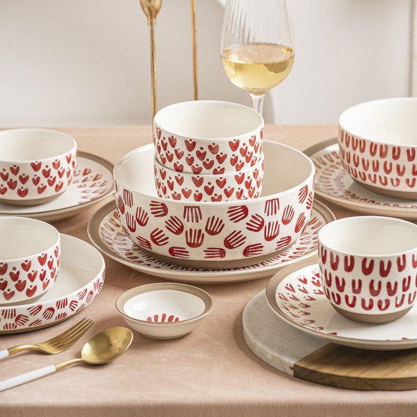 Изображение товара Соусник AksHome Love Print (красный принт)