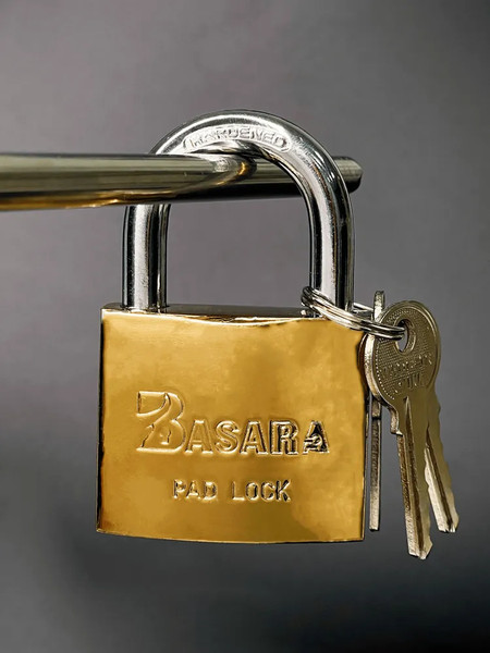 Изображение товара Замок навесной Basara 63мм BS-60 GP (золото, 3 ключа)