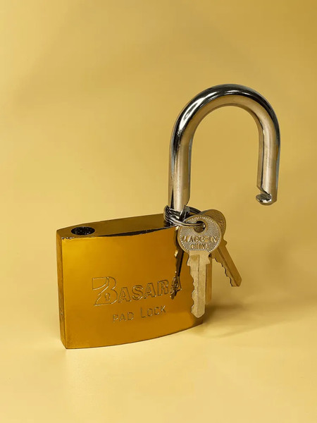 Изображение товара Замок навесной Basara 63мм BS-60 GP (золото, 3 ключа)