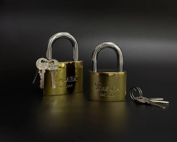 Изображение товара Замок навесной Basara 63мм BS-60 GP (золото, 3 ключа)