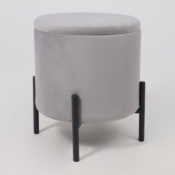Изображение товара Пуф AksHome Boot (серый велюр MY 180G-60/черный)