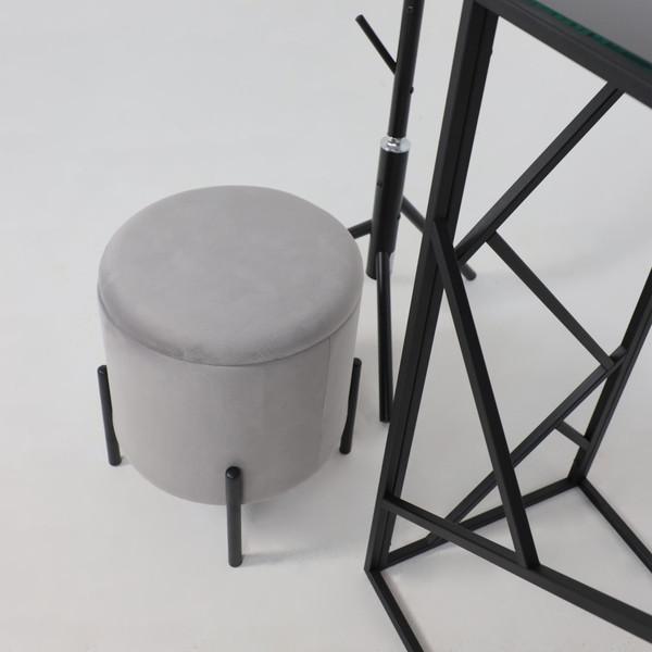 Изображение товара Пуф AksHome Boot (серый велюр MY 180G-60/черный)