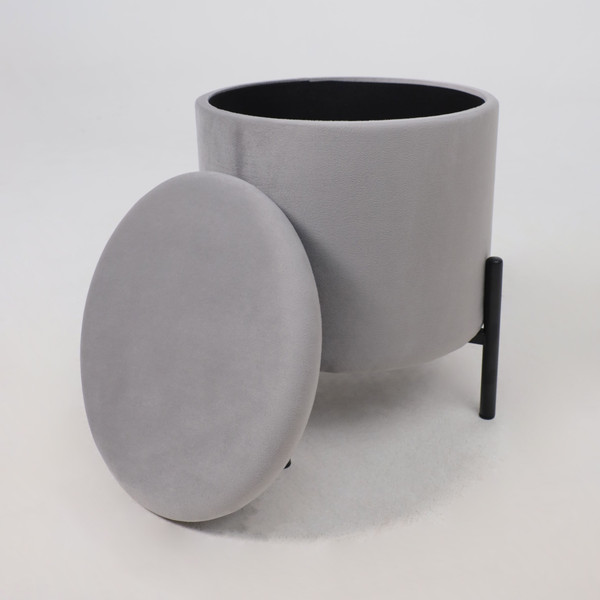 Изображение товара Пуф AksHome Boot (серый велюр MY 180G-60/черный)