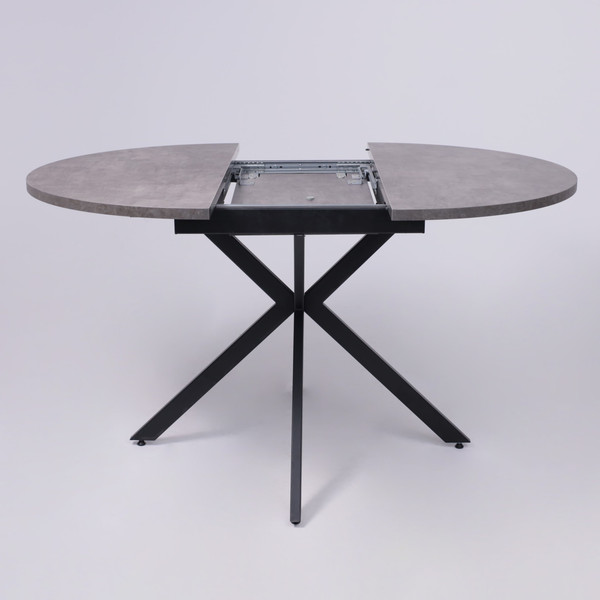 Изображение товара Обеденный стол Listvig Vega D100x135x75 (камень темный/черный)