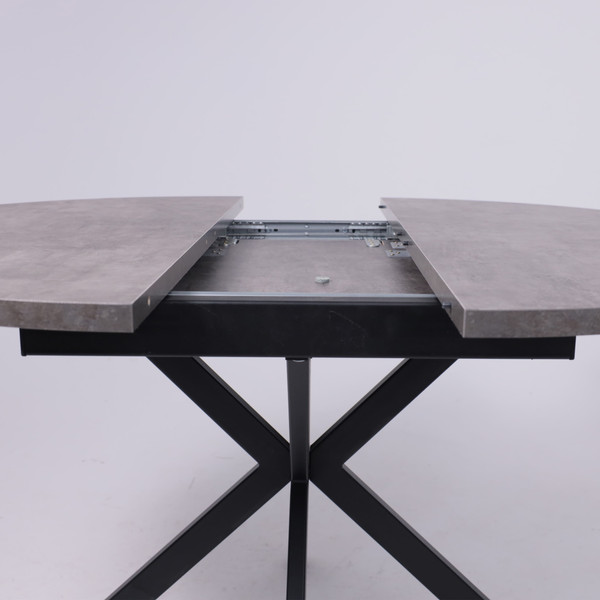 Изображение товара Обеденный стол Listvig Vega D100x135x75 (камень темный/черный)