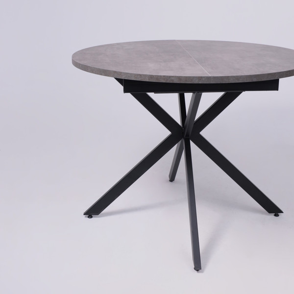 Изображение товара Обеденный стол Listvig Vega D100x135x75 (камень темный/черный)