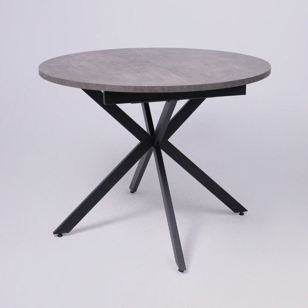 Изображение товара Обеденный стол Listvig Vega D100x135x75 (камень темный/черный)