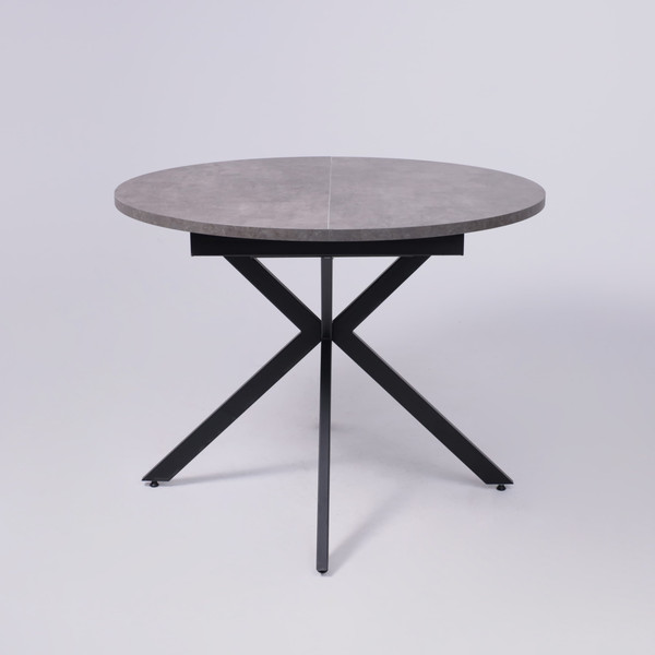 Изображение товара Обеденный стол Listvig Vega D100x135x75 (камень темный/черный)