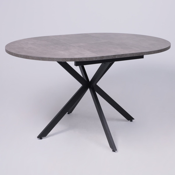 Изображение товара Обеденный стол Listvig Vega D100x135x75 (камень темный/черный)