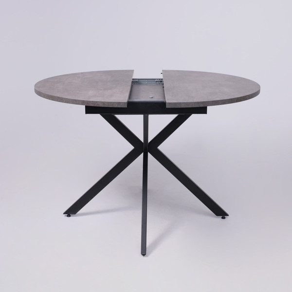 Изображение товара Обеденный стол Listvig Vega D100x135x75 (камень темный/черный)