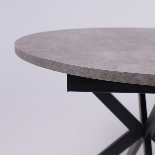 Изображение товара Обеденный стол Listvig Vega D100x135x75 (камень темный/черный)