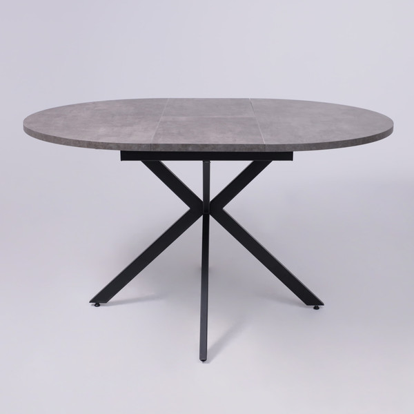 Изображение товара Обеденный стол Listvig Vega D100x135x75 (камень темный/черный)