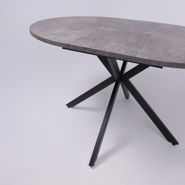 Изображение товара Обеденный стол Listvig Vega D100x135x75 (камень темный/черный)