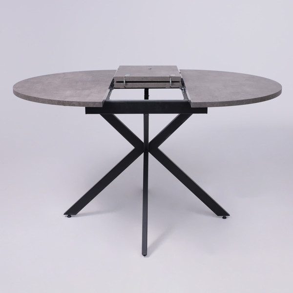 Изображение товара Обеденный стол Listvig Vega D100x135x75 (камень темный/черный)