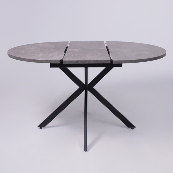 Изображение товара Обеденный стол Listvig Vega D100x135x75 (камень темный/черный)