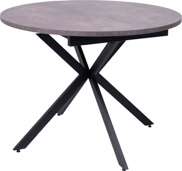 Изображение товара Обеденный стол Listvig Vega D100x135x75 (камень темный/черный)