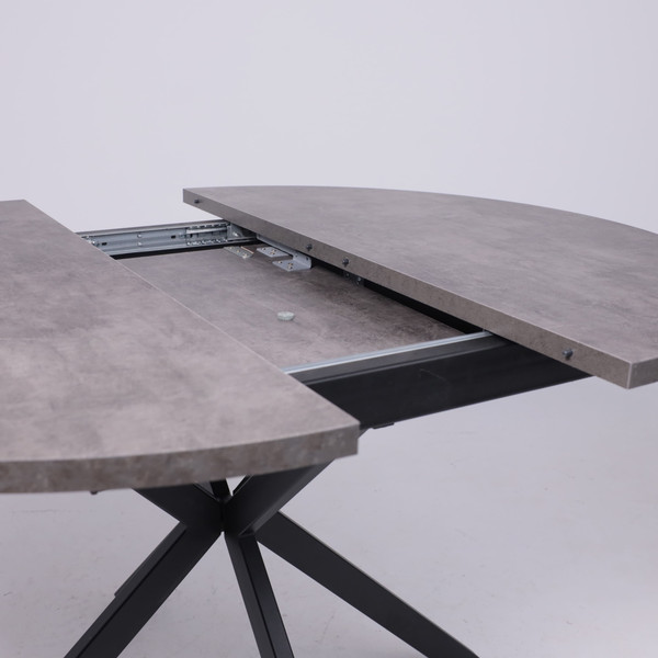 Изображение товара Обеденный стол Listvig Vega D100x135x75 (камень темный/черный)