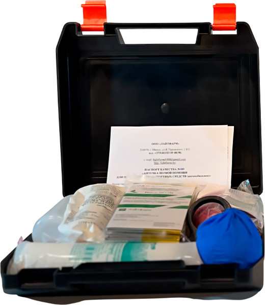 Изображение товара Аптечка автомобильная Лайтфарм В футляре (новая комплектация)