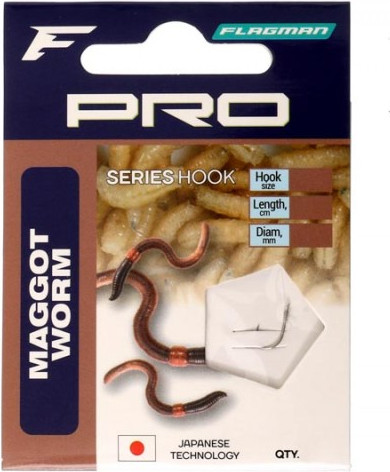 Изображение товара Набор поводков рыболовных Flagman Fishing Pro Maggot Worm Hooks / PRWMN-14N (7шт)