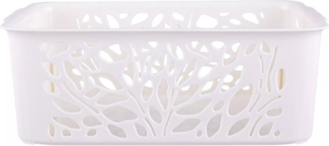 Изображение товара Корзина Полимербыт Leaves 4344700 (молочный)