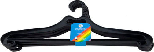 Изображение товара Набор пластиковых вешалок-плечиков Полимербыт 4331900 (3шт)