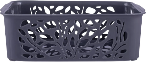 Изображение товара Корзина Полимербыт Leaves 4344601 (серый)