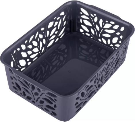 Изображение товара Корзина Полимербыт Leaves 4344601 (серый)