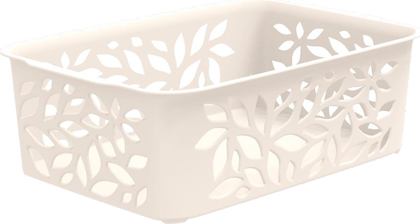 Изображение товара Корзина Полимербыт Leaves 4344600 (молочный)
