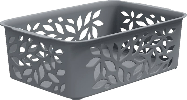 Изображение товара Корзина Полимербыт Leaves 4344701 (серый)