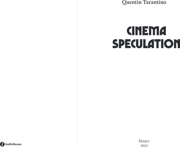Изображение товара Книга Individuum Киноспекуляции, мягкая обложка (Тарантино Квентин)