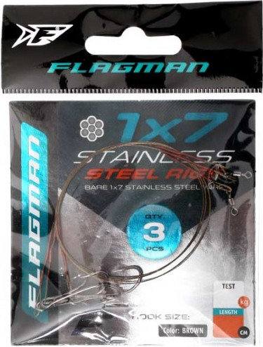 Изображение товара Набор поводков рыболовных Flagman Fishing X7 / FX7D-10-25 (3шт)