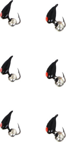 Изображение товара Мормышка Yugana Капля с шаром / 10104606 (черный/красный/серебристый)