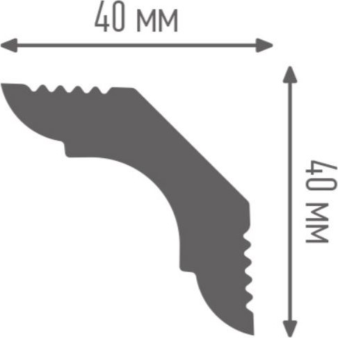Изображение товара Плинтус потолочный ПЛИНТЭКС E 40/40