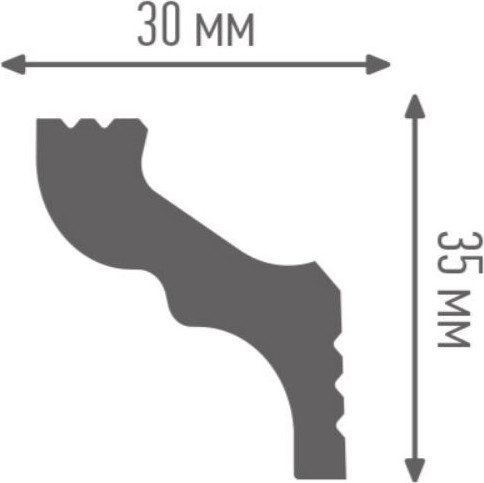 Изображение товара Плинтус потолочный ПЛИНТЭКС H 30/35