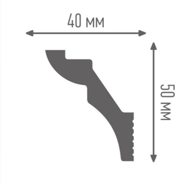 Изображение товара Плинтус потолочный ПЛИНТЭКС H 40/50 SC